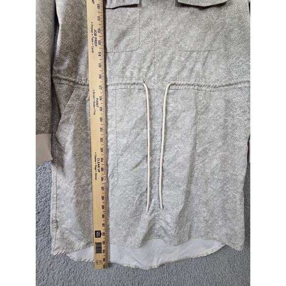 Athleta Long Sleeve Mini Lightweight Snake Print Zuma Shirt Dress Viper Gray S - Picture 7 of 8